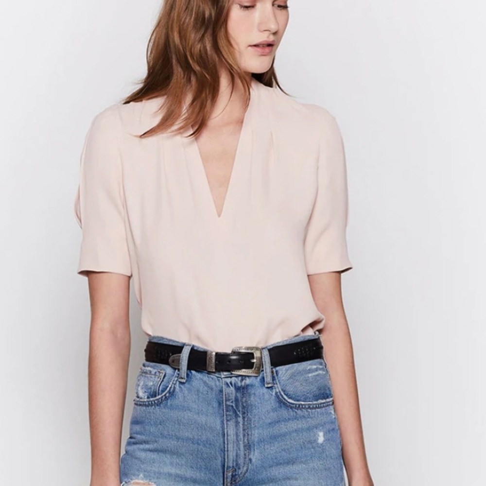 Joke Ance Silk Top (Pink. Size M).